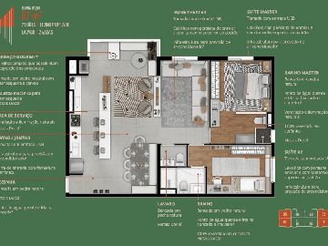 87m 2 suites living