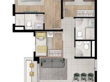 65m (03 Dorms/Suite)