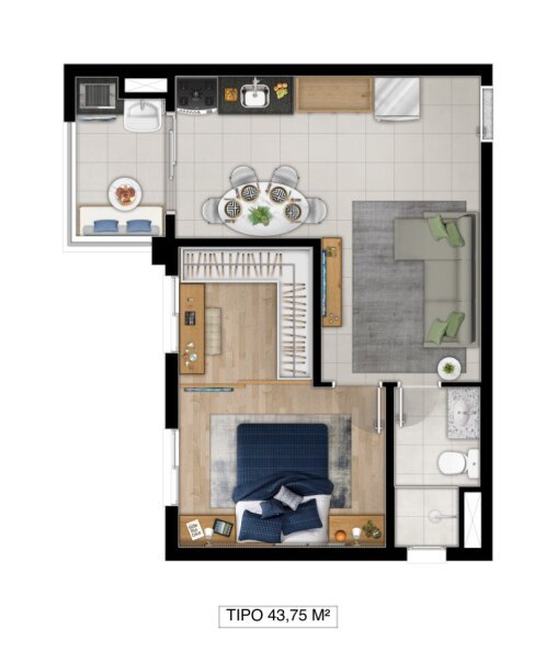 43 m ( 02 Dorms)