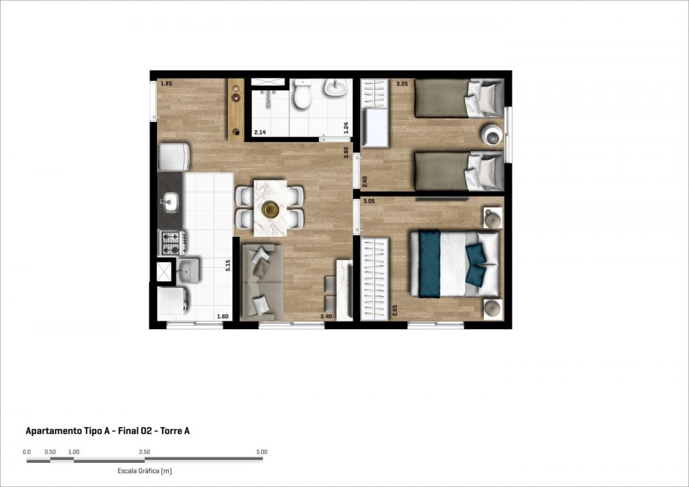 PLANTA TIPO A (PONTA)