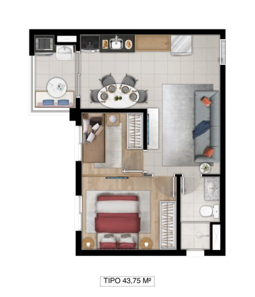 43 m ( 02 Dorms)