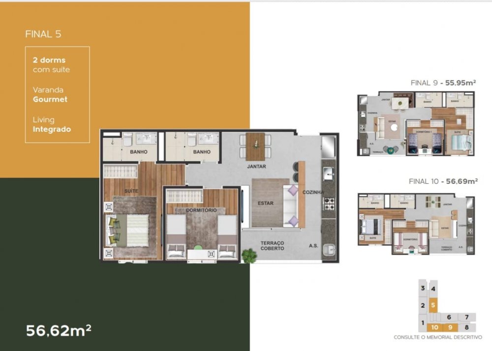 56,62m 02Dorms/Suite