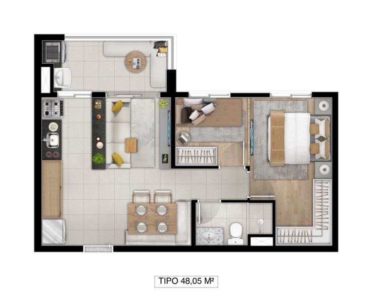 48 m ( 02 Dorms)