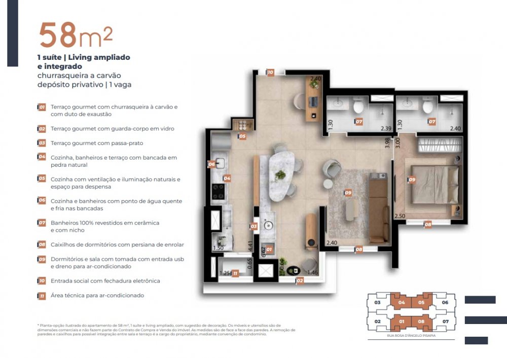 58M 01 SUITE/LIVING AMPLIADO