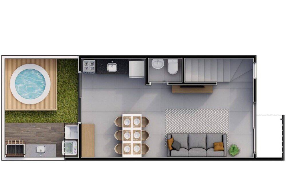 PLANTA T�RREO TIPO 1