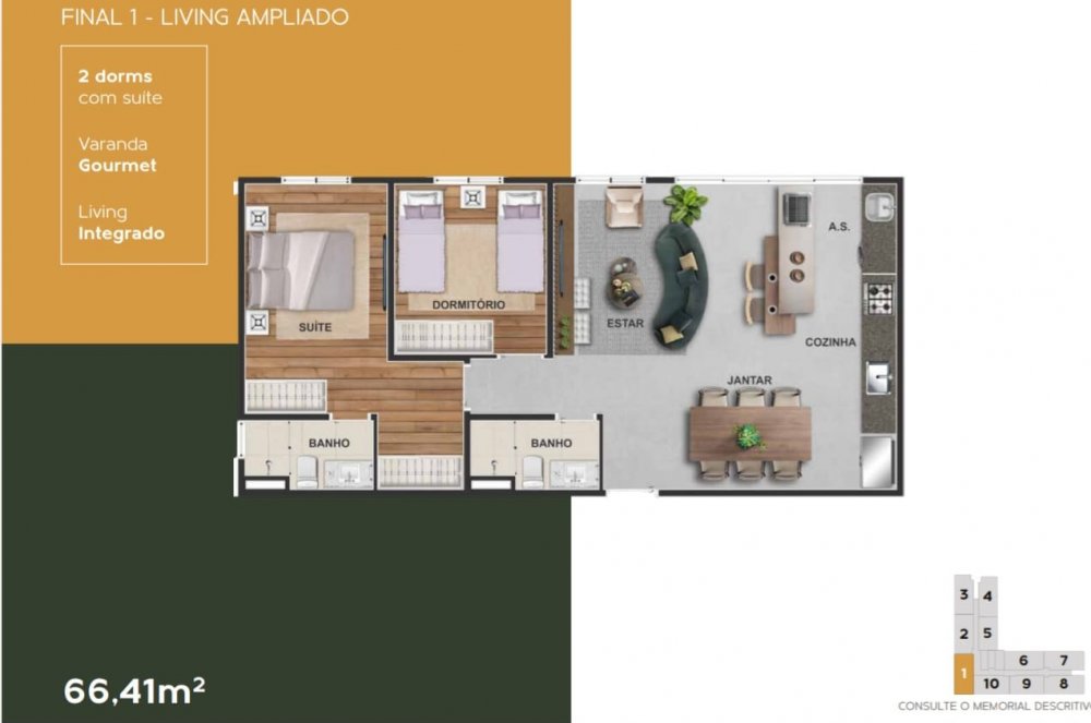 66,41m 03Dorms/Suite (LIVING)