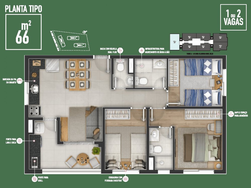 66m(03 DORMS/SUITE)