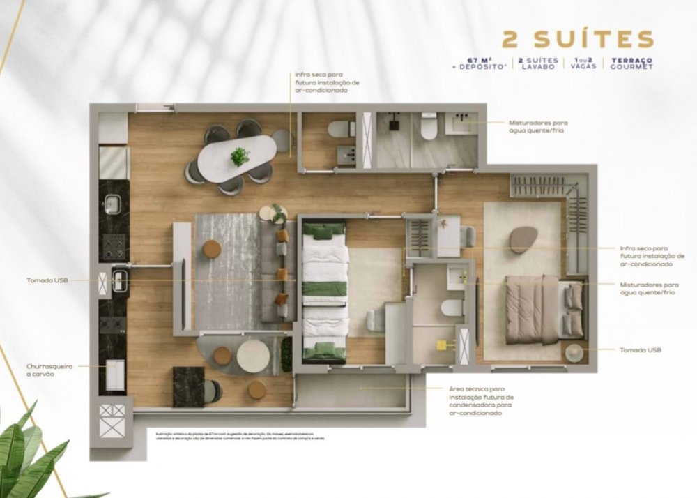 67m 02 Suites/Lavabo