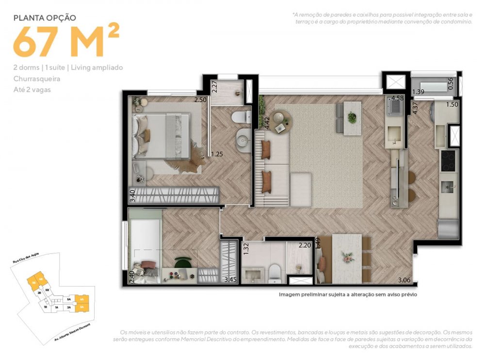 67m 02 Dorms/1 Suite/Living
