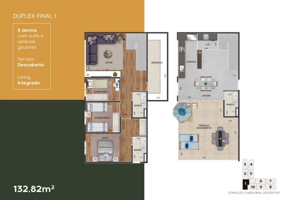 Duplex 3D/Suite 132,82m