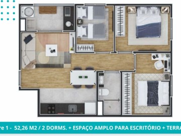 52,26m(03 Dorms)