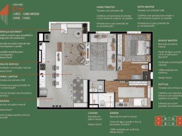 87m 2 suites living