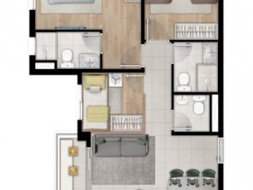 65m (03 Dorms/Suite)